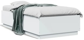 3209751 vidaXL Cadru de pat, alb, 90x190 cm, lemn prelucrat