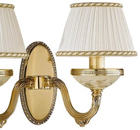 Aplica de perete clasica cu 2 brate din alama design italian 6522