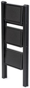 Scară pliabilă din oțel 4Home Steel, 3 trepte,negru