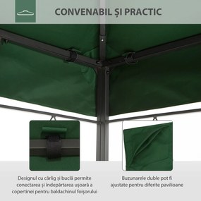Outsunny Prelata pentru Foisor 4x3 m cu 2 Niveluri