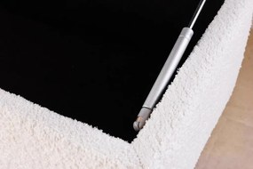 Bancheta tapitata cu spatiu de depozitare LOFT 100cm boucle white