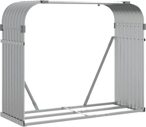 vidaXL Suport de bușteni, gri deschis, 120x45x100 cm, oțel galvanizat