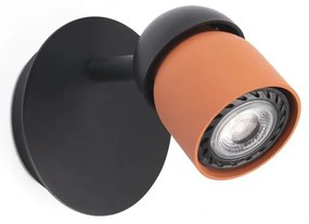 Aplica cu spot directionabil design minimalist COCO neagru/teracota