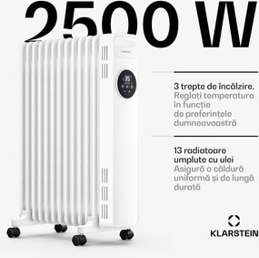 Klarstein Radiator cu ulei Thermaxx | 2500 W | 25 m² | 3 moduri | 7–35 °C | 44 cm x 64 cm