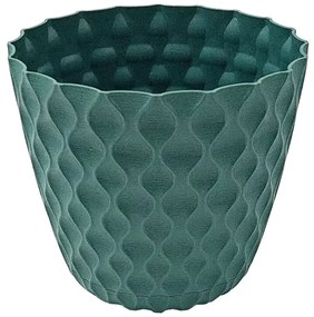 Ghiveci pentru Flori Venus 10L, Model in Valuri, Culoare Verde