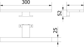 Corp de iluminat LED Radius II GTV, pentru oglindă baie, lumină caldă, 5W, IP44, crom 5 W, 240 V, Alb cald, Crom