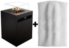 Șemineu de exterior pe gaz Planika Square GAS 79,7x48 cm 10kW