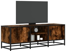 vidaXL Dulap TV stejar fumuriu, 120x35x41 cm lemn prelucrat și metal