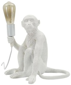 Mauro Ferretti Lampă De Masă Design Maimuță Șezută Alb Cm 33X33X30 | Aosom Romania