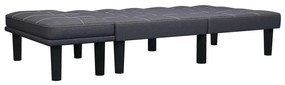 284748 vidaXL Canapea cu 2 locuri, gri închis, material textil
