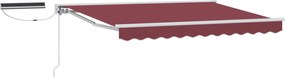 vidaXL Cort electric retractabil Burgundy 3,5 x 2,5 m