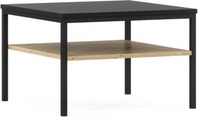 Masuta de cafea LANZZI 60x60cm, negru / decor stejar