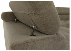 Colţar, material textil melir gri deschis, model stânga, BUTON P