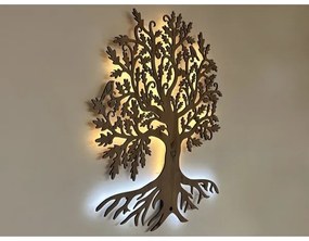 Li-Go 5732/DUB/S2 - Decorațiune LED de perete/10W/5V 20000 mAh 68x80 cm stejar