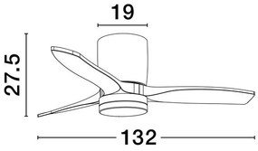 Lustra LED cu Ventilator si telecomanda ALOA alb