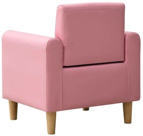 Canapea pentru copii, roz, piele ecologica Roz