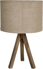 Lampadar din lemn de mango si in, 25W, Lamo