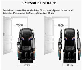 Fotoliu de Masaj NERATIUS, Masaj role, Masaj airbaguri, Incalzire, Bluetooth, Zero Gravity, 2 Boxe, Moduri Automate, Reflexoterapie si Presopunctura, Display, Suport picioare extensibil, Piele Ecologica, Negru