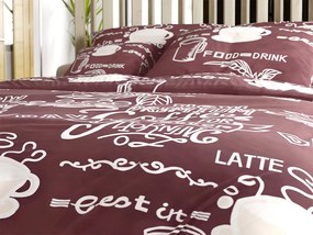 Lenjerie de pat din bumbac Culoare maro, COFFEE