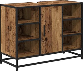 vidaXL Dulap de Baie cu raft Lemn Vechi 80 x 33 x 60 cm Lemn compozit