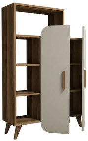 Bibliotecă Form Cream and Walnut