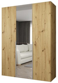 Dulap de haine 150 cm Alice 2 (Stejar artisan + Cașmir). 1126158