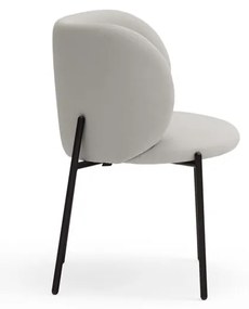 Set de scaune de sufragerie gri deschis 2 buc. tapițat Mogi – Teulat