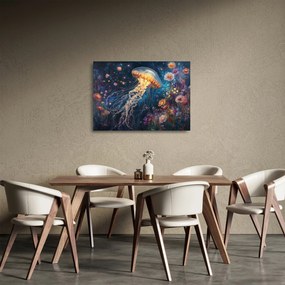 Tablou pe sticlă - Meduză magică (70x50 cm)