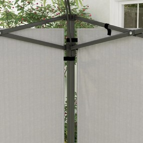 Outsunny Set 2 Pereți Laterali pentru Chioșcuri, Foi Foișor cu Ferestre din PE și Plastic, 3x3 m sau 3x6 m, Alb | Aosom Romania