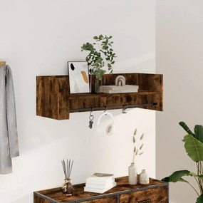 vidaXL Raft de perete, stejar fumuriu, 100x35x30,5 cm, lemn prelucrat