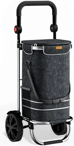Jurhan Geantă de cumpărături pe roți EASY, 50L, negru