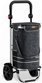 Jurhan Geantă de cumpărături pe roți EASY, 50L, negru