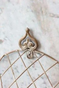 Ghiveci de perete din metal, mocca antichizat, H65/L34/W18 cm