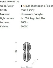 Aplica LED de perete design modern POND