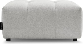 Taburet gri deschis cu tapițerie din chenille Roxelane – Bobochic Paris