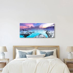 Tablou - Laguna albastră din Islanda (120x50 cm)