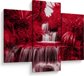 Tablou - Cascade indoneziene în roșu (90x60 cm)