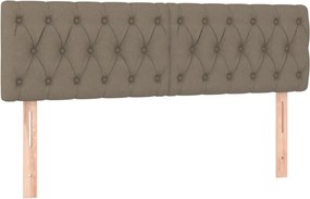 vidaXL Tăblii de pat, gri taupe, 144x7x78/88 cm, textil