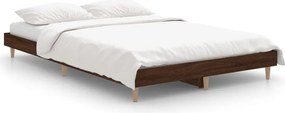 vidaXL Cadru pat fără saltea stejar maro 120x190 cm, lemn prelucrat