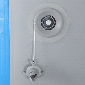 PawHut Rampă gonflabilă pentru plută pentru câini, platformă plutitoare pentru sporturi nautice 120 x 90 x 10 cm albastru și gri | Aosom Romania