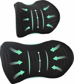 vidaXL Set de Perne Culoare uniformă 2 pcs Negru Spumă cu Memorie