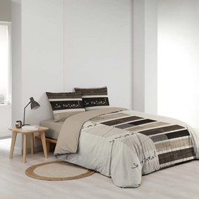 Lenjerie de pat maro din bumbac pentru pat dublu 200x200 cm So Natural – douceur d'intérieur