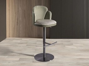Scaun de bar pivotant cu inaltime reglabila Stool verde inchis