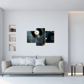 Tablou - Cercuri aurii (90x60 cm)