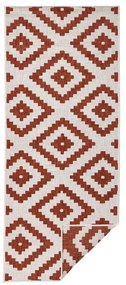 Covor reversibil adecvat pentru interior și exterior roșu-crem 80 x 345 cm Malta - NORTHRUGS