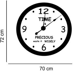 Sticker decorativ ceas Timpul este Pretios