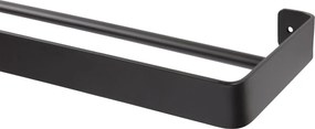 Cuier de perete pentru prosoape HANDY 60x12,5 cm, negru
