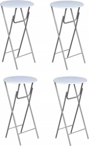 vidaXL Mese de bar, 4 buc., cu blat din MDF, alb