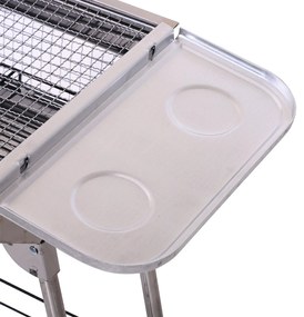 Outsunny Barbecue pe Carbune Pliabil Portabil in Otel 104x33x70cm