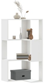 vidaXL Bibliotecă 3 niveluri alb 50x50x102 cm lemn prelucrat
